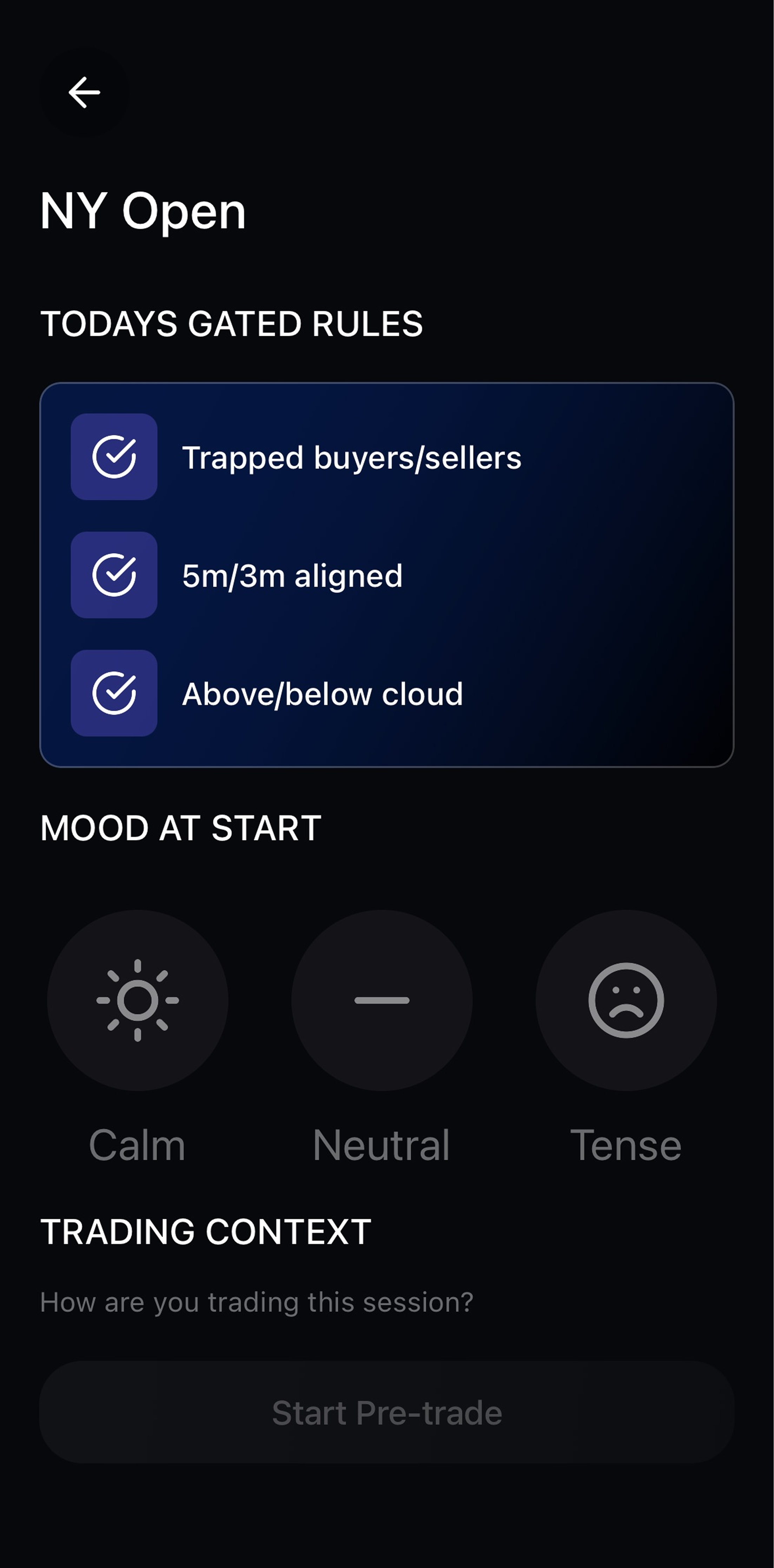 Pre-trade rules