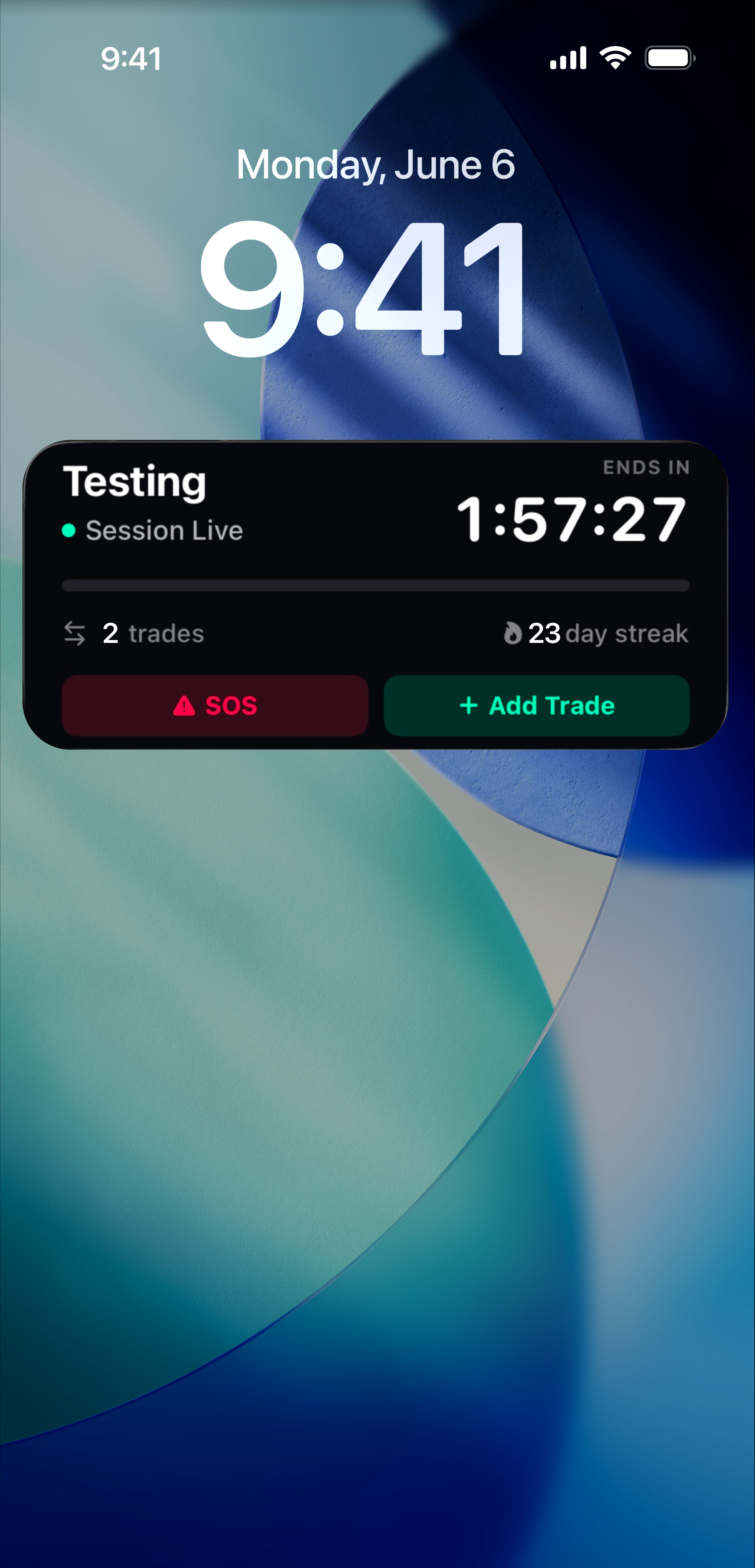 Lock screen widget